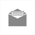 open mail icon, vector, illustration Royalty Free Stock Photo